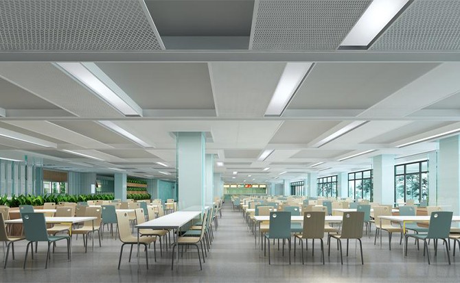 食堂布局效果圖片