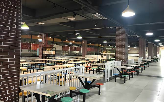 單位食堂豪華裝修環境圖片