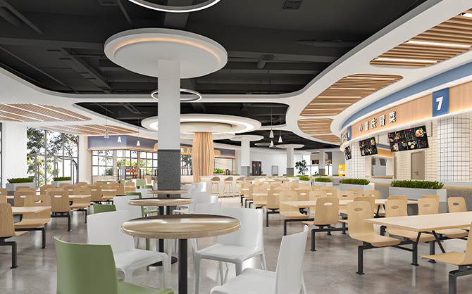 蔚縣學校食堂現場圖片